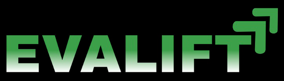 Logo Evalift sur fond noir sans slogan